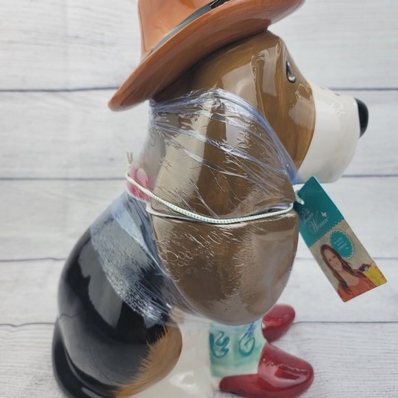 Pioneer Woman Ceramic Cowboy Charlie Turquoise Cookie Jar - Picture 3 of 17